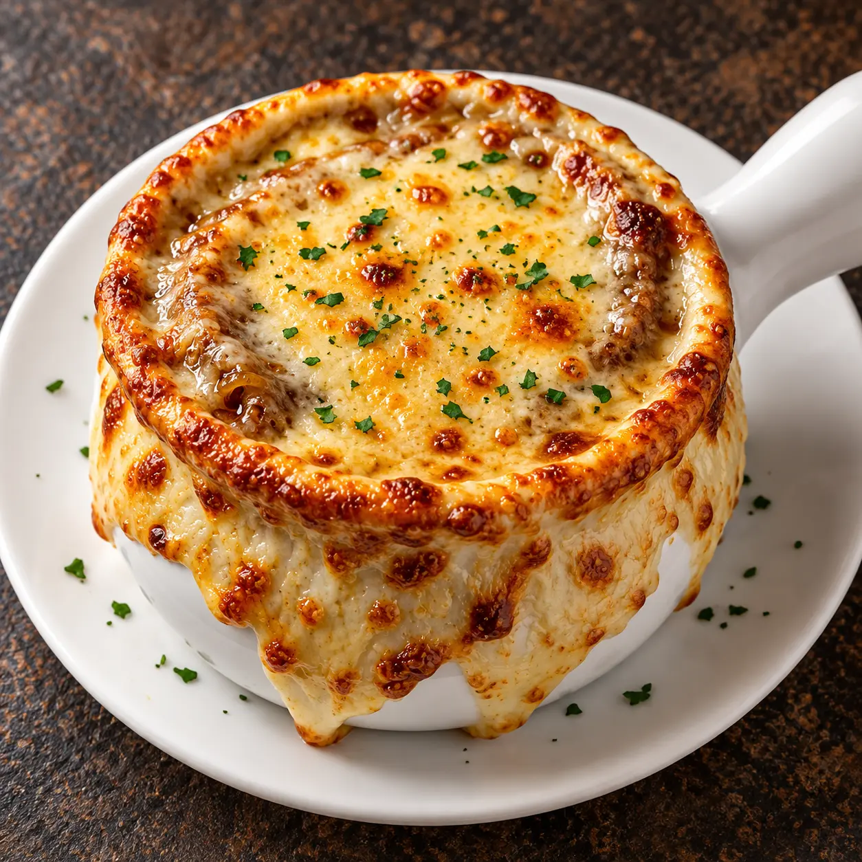 French Onion Soup at D Jay's Restaurant in Winnipeg, MB
